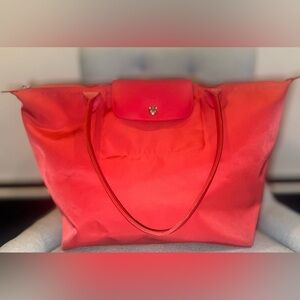 Longchamp Neo Le Pliage Tote in Red